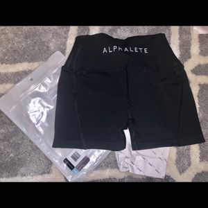 Alphalete small/black  spandex shorts